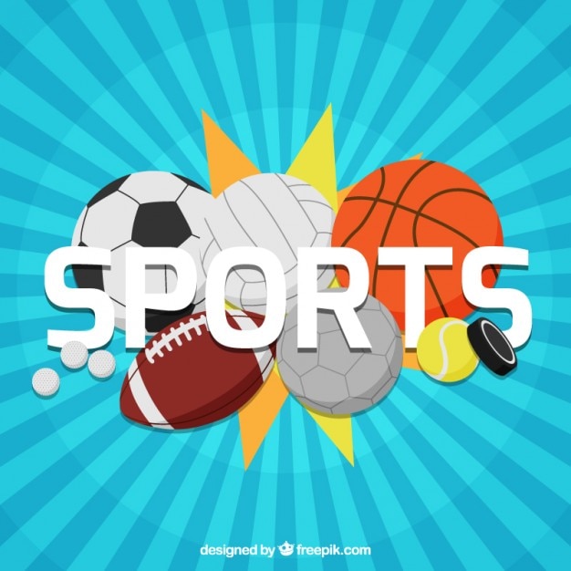 Variety Of Sport Balls Background Vector Free Download
