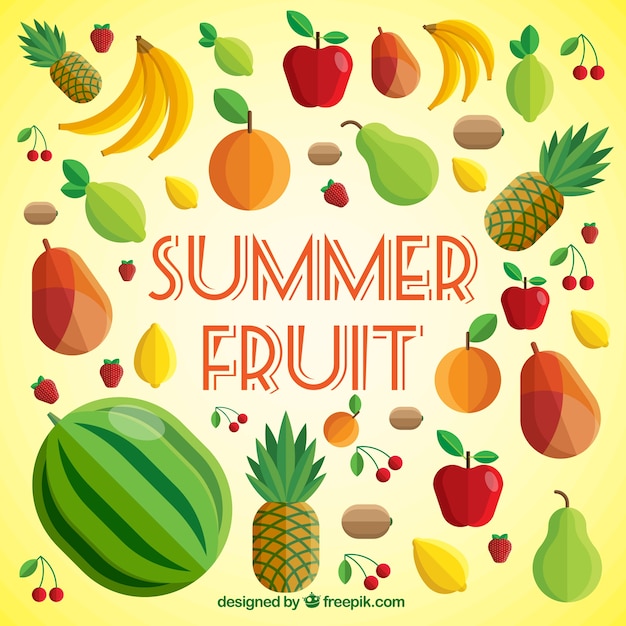 Summer Fruits And Vegetables Chart