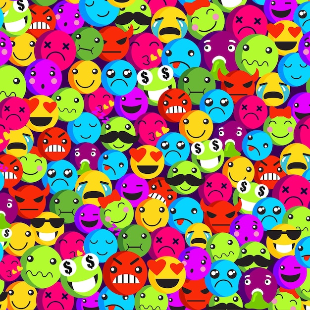 free-vector-various-faces-emoticon-seamless-pattern-template