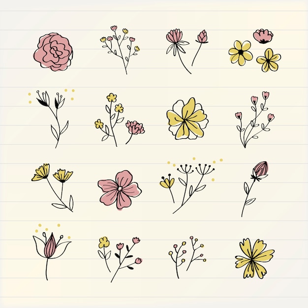 aesthetic flower doodles