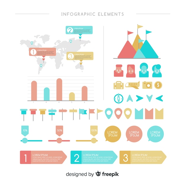 Various infographic elements  Vector | Free Download