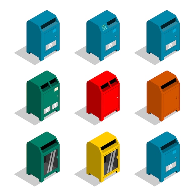 Various letter boxes vector. | Premium Vector