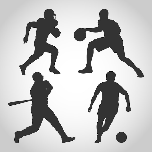 Premium Vector Various Sports Silhouette