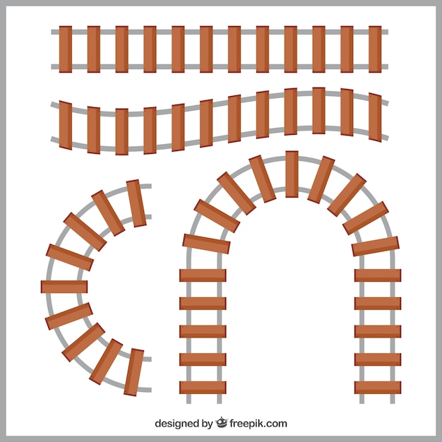 Free Vector | Various train tracks with different forms