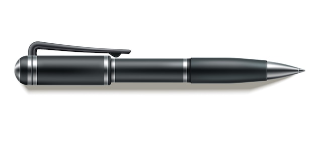 Download Vector 3d ballpoint pen mockup stationery design | Premium Vector
