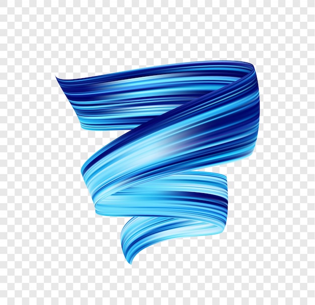 Download Premium Vector | Vector 3d blue colored brush stroke oil ...