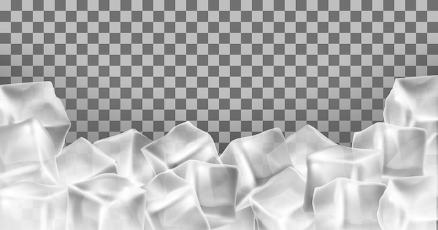 free-vector-vector-3d-realistic-ice-cubes-frame-border-square