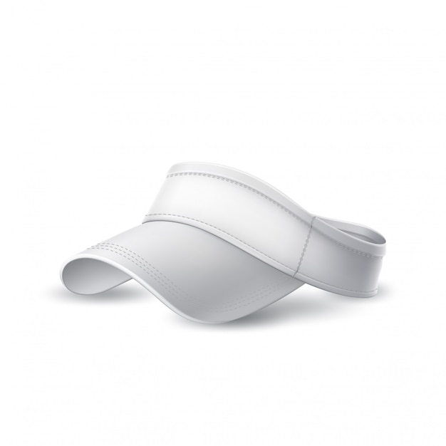 Download Vector 3d tennis, badminton cap white mock up | Premium Vector