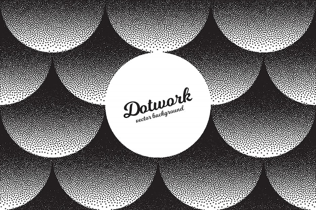 Vector abstract dotwork background Premium Vector