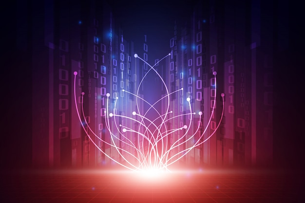 Vector abstract futuristic technology background concept Premium Vector