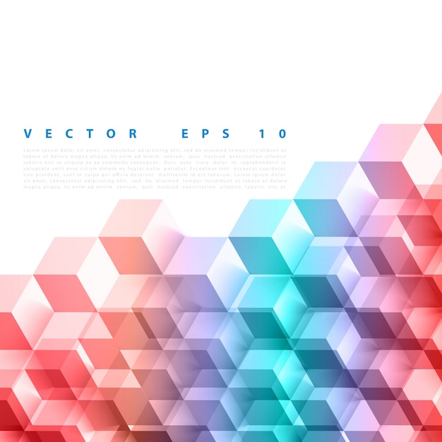 Vector abstract geometric shape from gray cubes. Free Vector