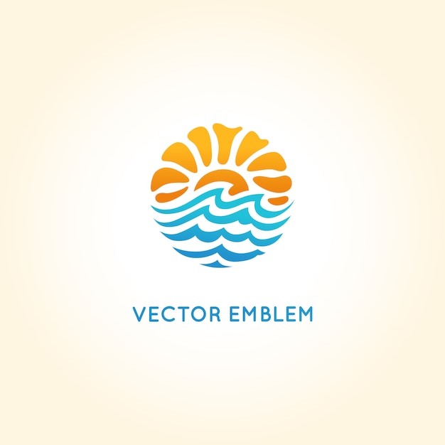 Download Free Vector Abstract Logo Design Template Sun And Sea Premium Vector Use our free logo maker to create a logo and build your brand. Put your logo on business cards, promotional products, or your website for brand visibility.
