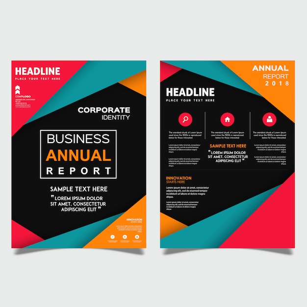 Free Vector | Vector Annual Report Business Brochure Template