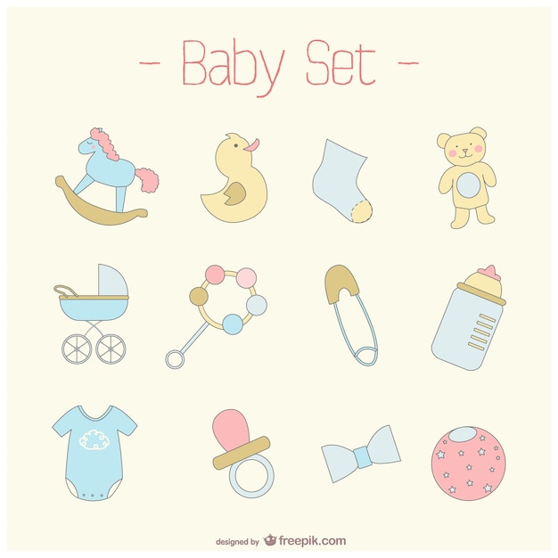 Download Vector baby set Vector | Free Download