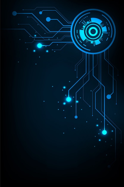 Vector background technology in the concept of circuit. Premium Vector