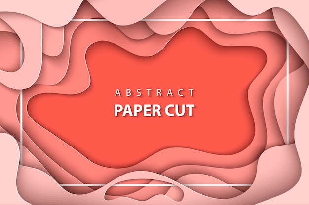 Vector background with coral trend paper cut Premium Vector