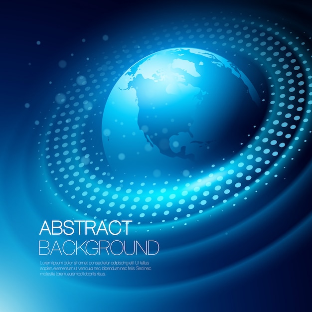 Vector background with glowing space orbit Premium Vector