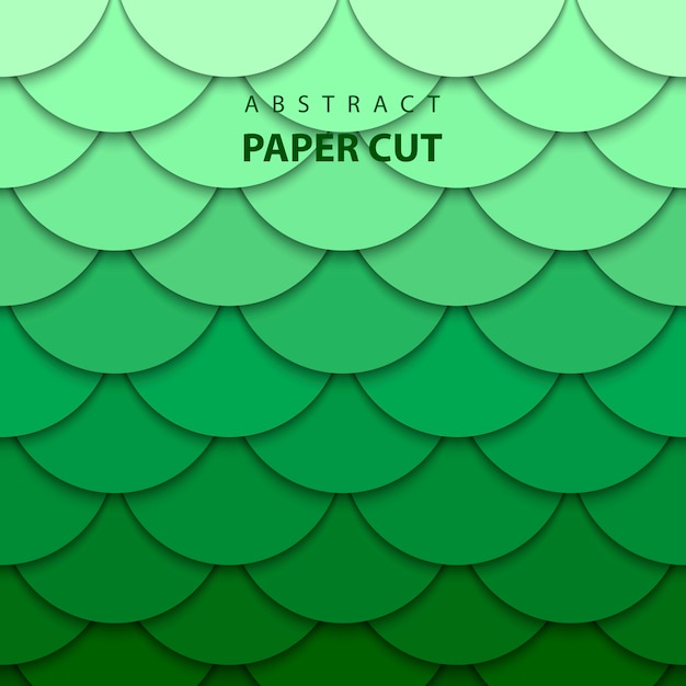 Vector background with green gradient color paper cut shapes Premium Vector