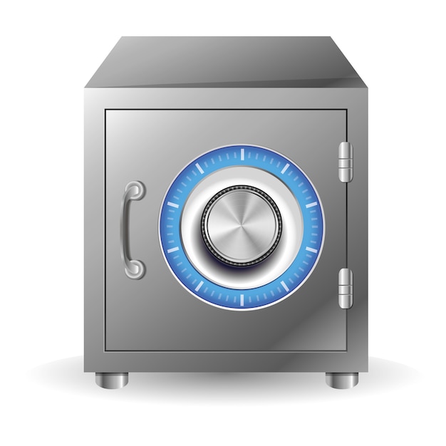 Vector bank safe concept - security concept Premium Vector