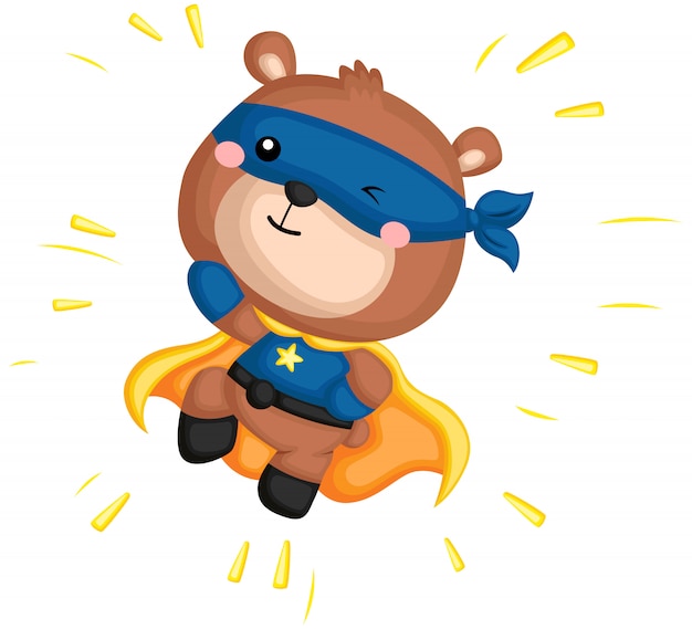 teddy bear superhero cartoon