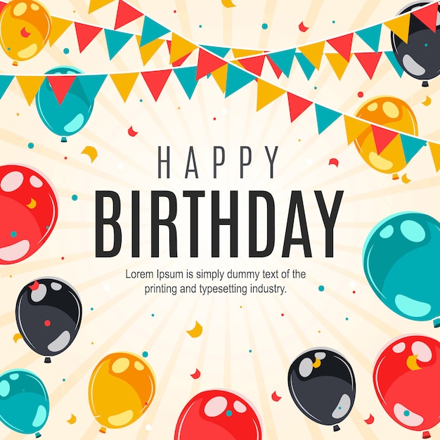 Premium Vector | Vector birthday background