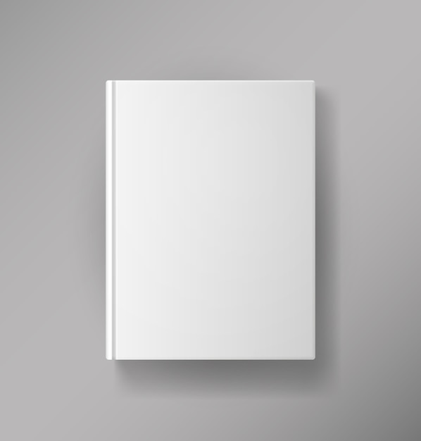 Free Vector | Vector blank book cover isolated on white