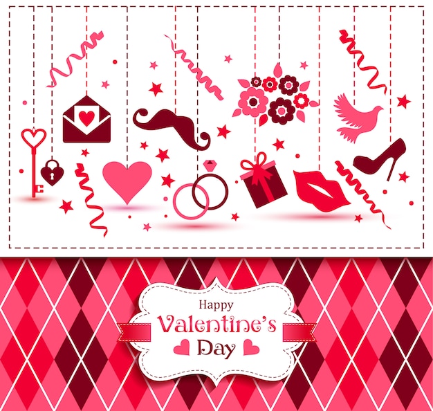 Download Vector card of valentine day Vector | Premium Download
