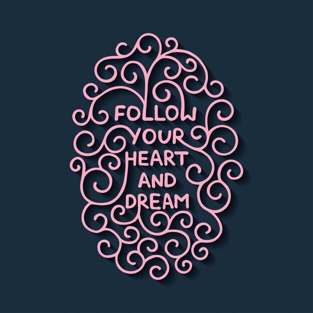 Vector card with hand drawn typography design Premium Vector
