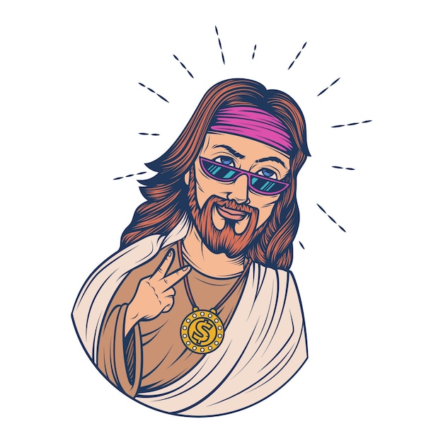 Download Vector cartoon illustration of jesus. Vector | Premium ...