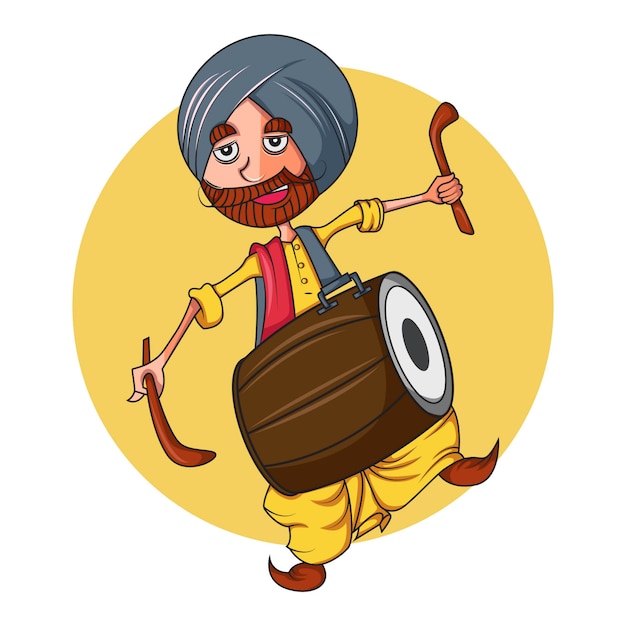 dhol wale cartoon doll wale cartoon