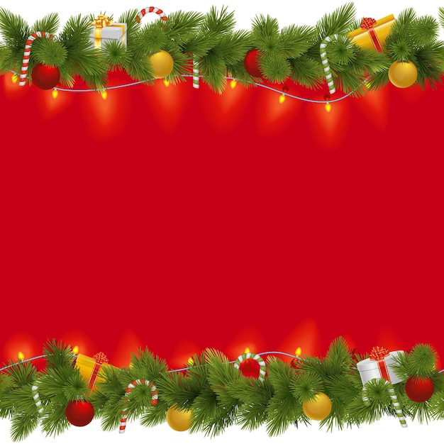 Premium Vector | Vector christmas background with garland isolated on ...