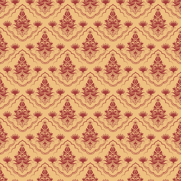 Vector damask seamless pattern background.\
Classical luxury old fashioned damask ornament, royal victorian\
seamless texture for wallpapers, textile, wrapping. Exquisite\
floral baroque template.