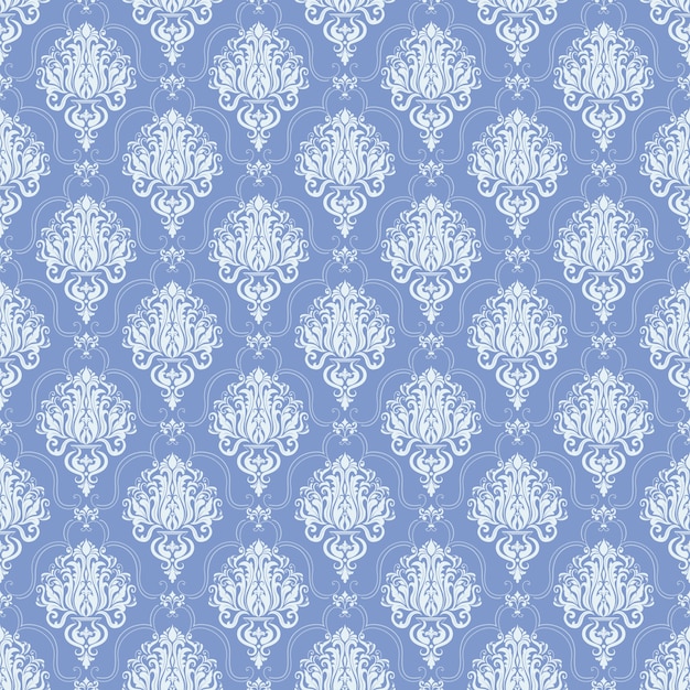 Vector damask seamless pattern background.\
Classical luxury old fashioned damask ornament, royal victorian\
seamless texture for wallpapers, textile, wrapping. Exquisite\
floral baroque template.