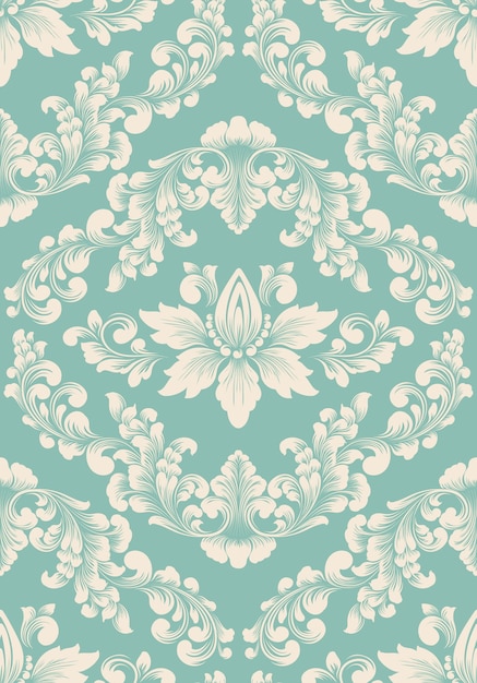 Download Free Vector | Vector damask seamless pattern element ...