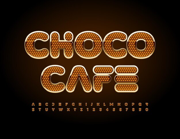 Premium Vector Vector Delicious Sign Choco Cafe Luxury Creative Font Stylish Modern Alphabet 9889