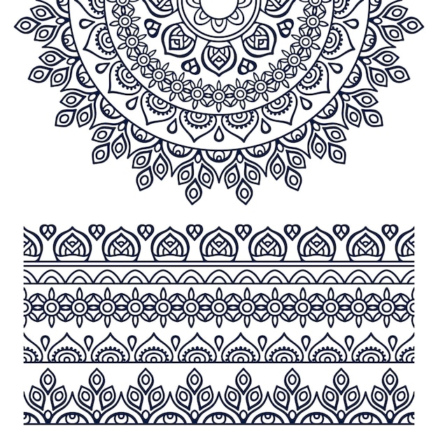 Download Henna Border Images | Free Vectors, Stock Photos & PSD