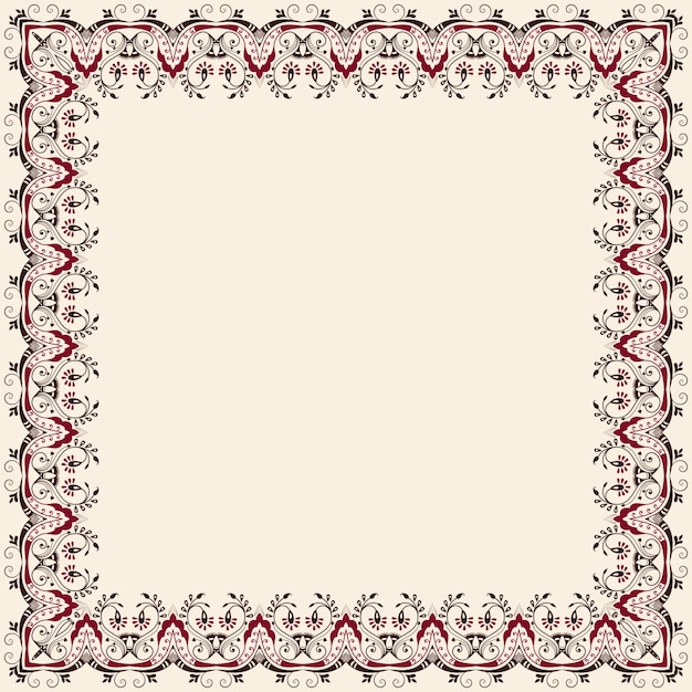 Download Vector fine floral square frame. Decorative element for ...