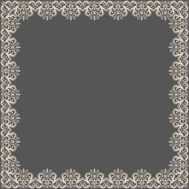 Download Vector fine floral square frame. decorative element for ...