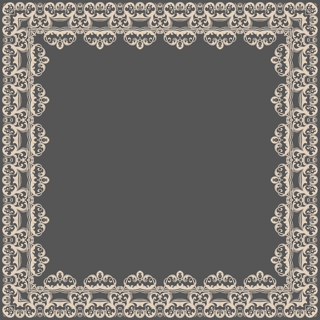 Download Vector fine floral square frame. decorative element for ...