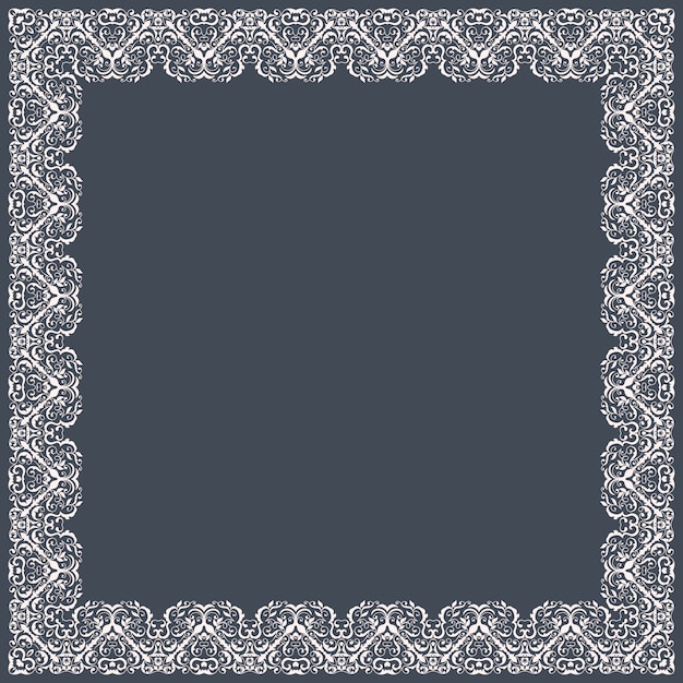 Download Vector fine floral square frame. decorative element for ...