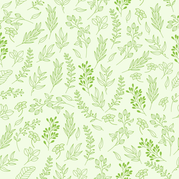 Vector floral pattern in elegant style Premium Vector