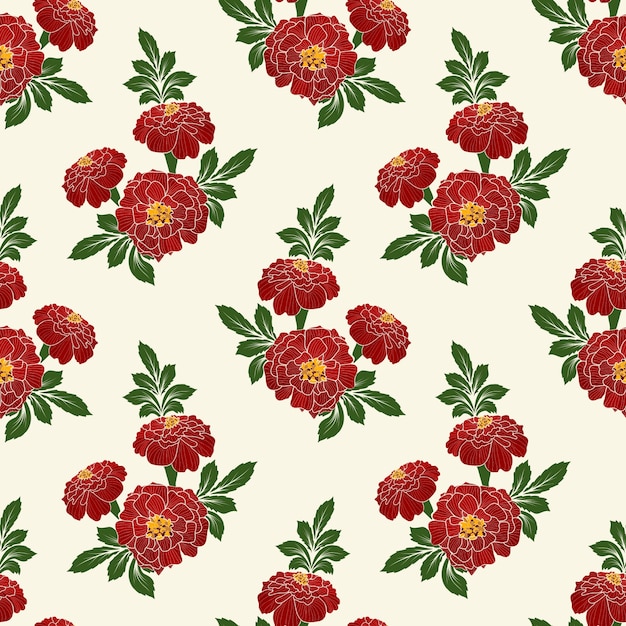 Free Vector | Vector flower seamless pattern background. elegant texture for backgrounds ...