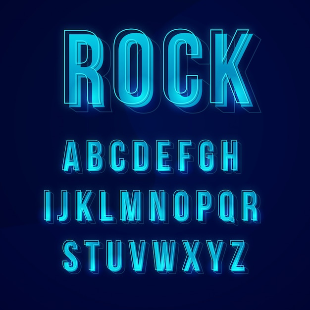 Vector fonts design template Premium Vector