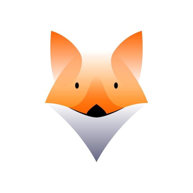 Premium Vector | Vector fox in gradient style. digital art