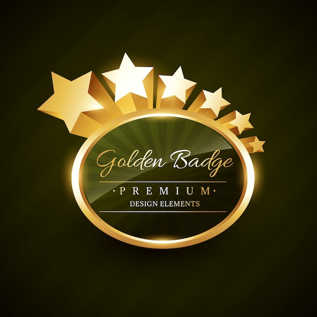 Download Free Vector Golden Badge Design With Stars Premium Vector Use our free logo maker to create a logo and build your brand. Put your logo on business cards, promotional products, or your website for brand visibility.