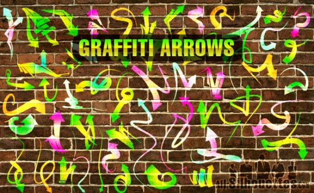 Vector Graffiti Arrows Silhouettes