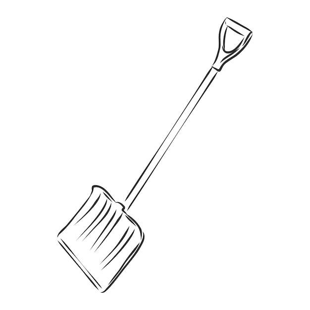 Premium Vector Vector hand draw illustration of shovel isolated on