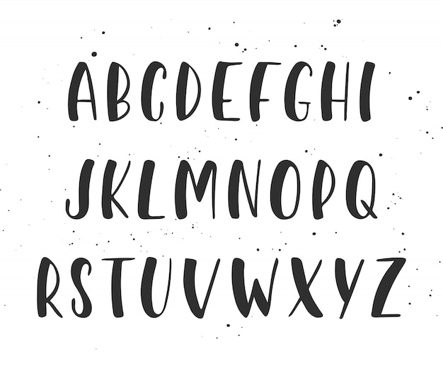 brush script alphabet