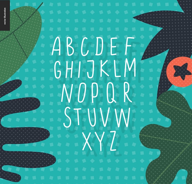 premium-vector-vector-handwritten-uppercase-latin-alphabet