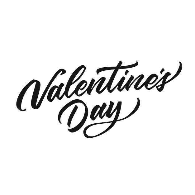 Premium Vector | Vector happy valentines day hand drawn lettering